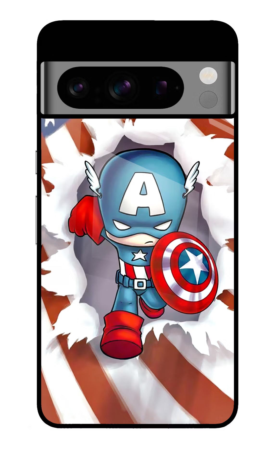 Captain America Google Pixel 8 Pro Glass Case