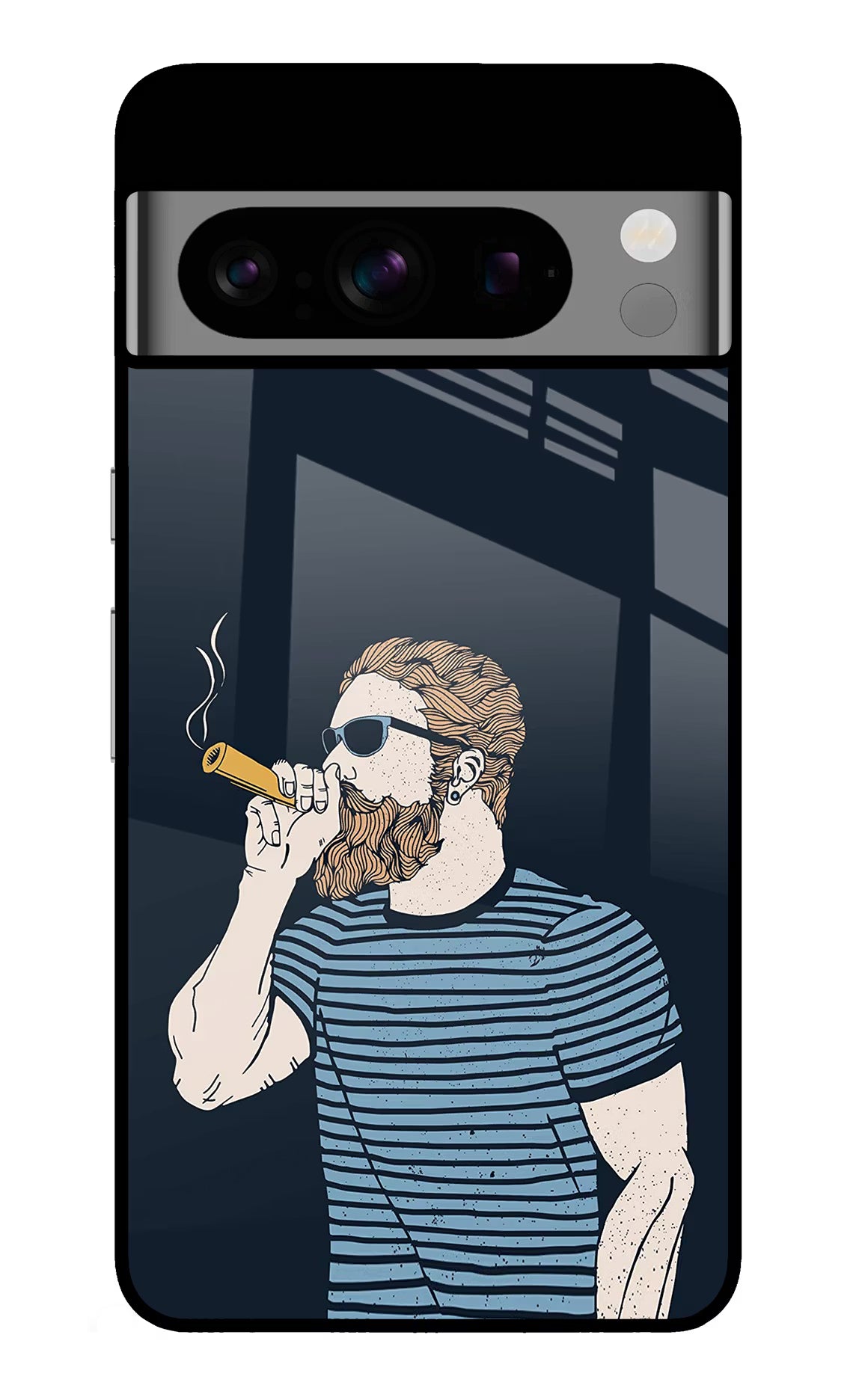 Smoking Google Pixel 8 Pro Glass Case Back Cover by Casekaro