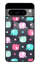 Elephants Google Pixel 8 Pro Glass Case