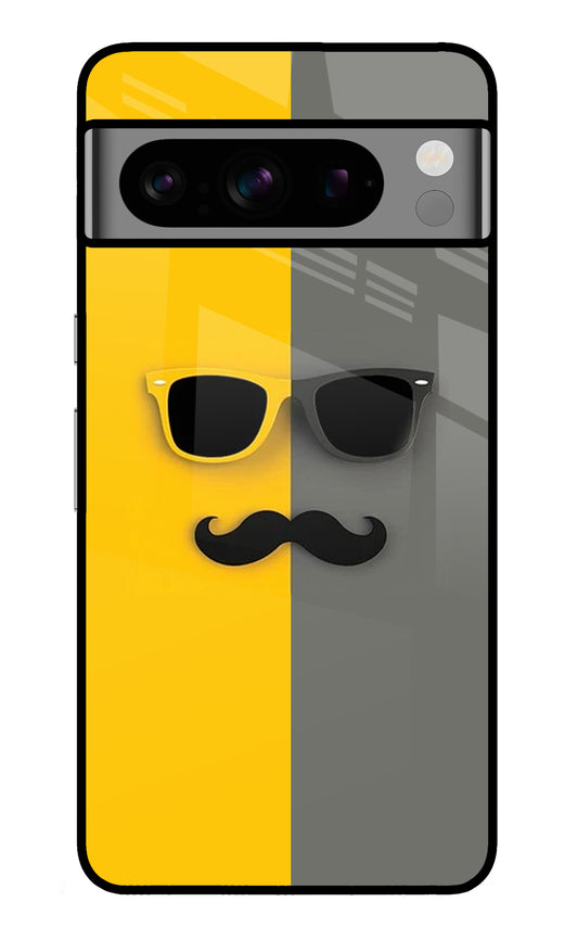 Sunglasses with Mustache Google Pixel 8 Pro Glass Case