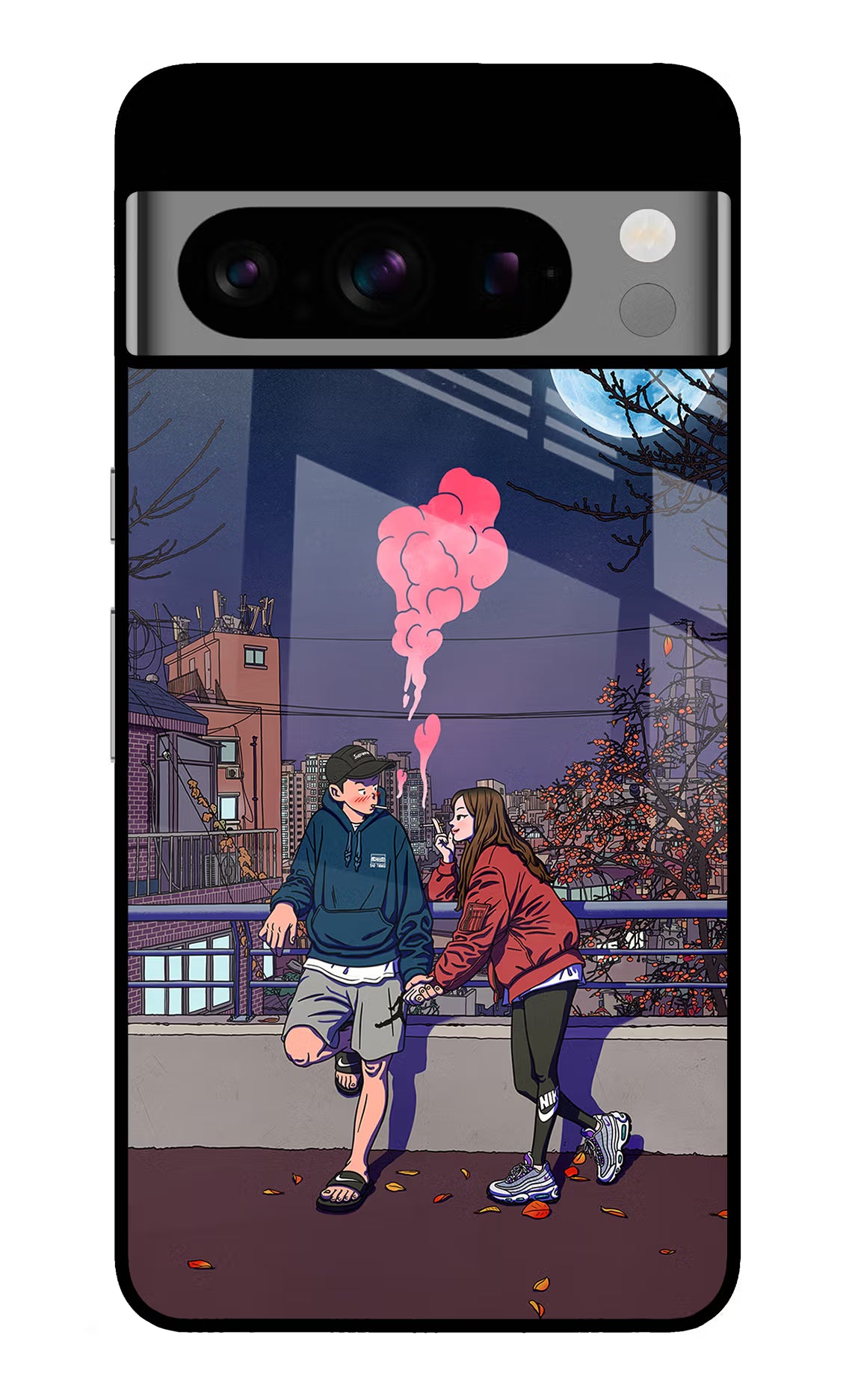 Chilling Couple Google Pixel 8 Pro Glass Case