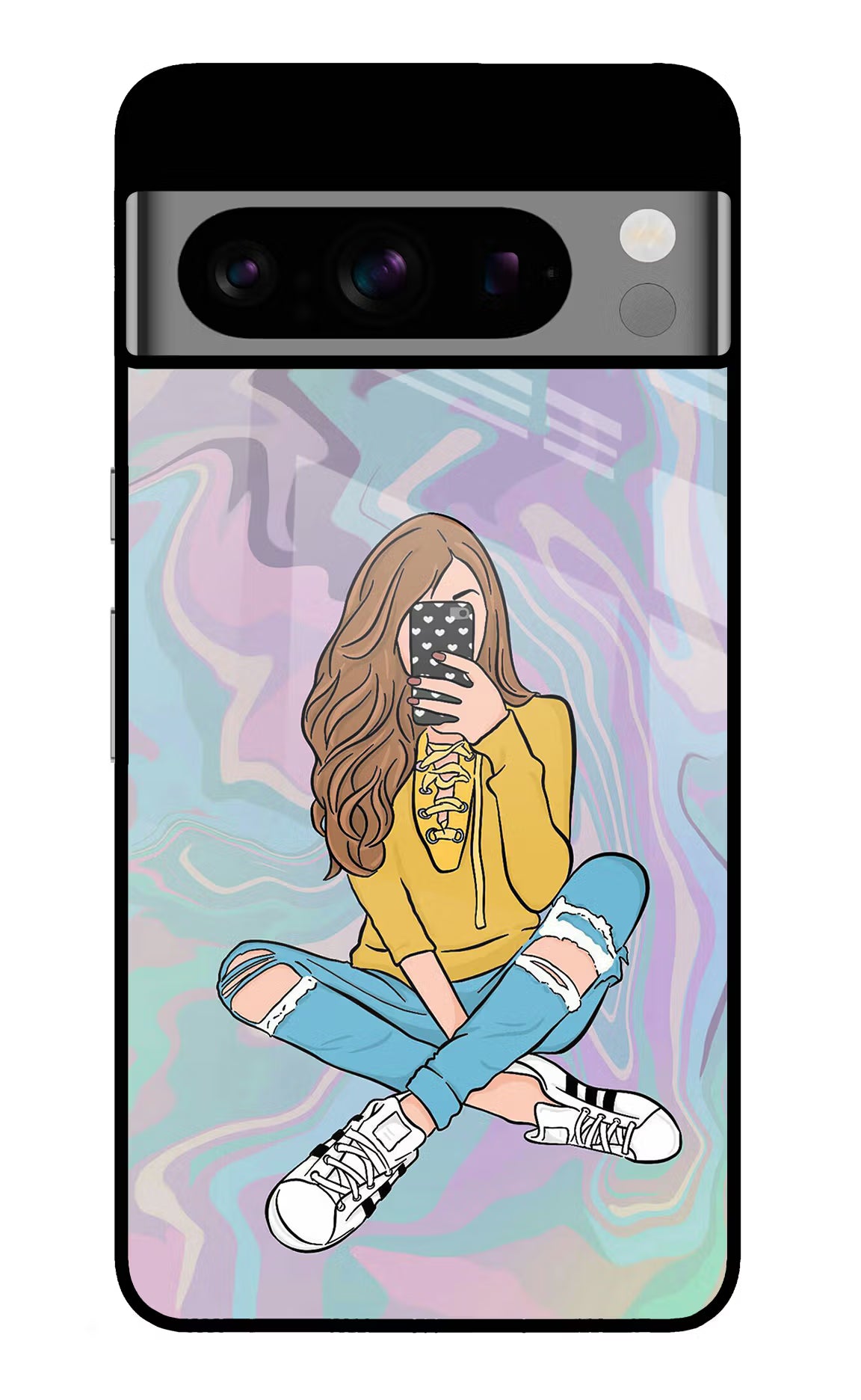 Selfie Girl Google Pixel 8 Pro Glass Case