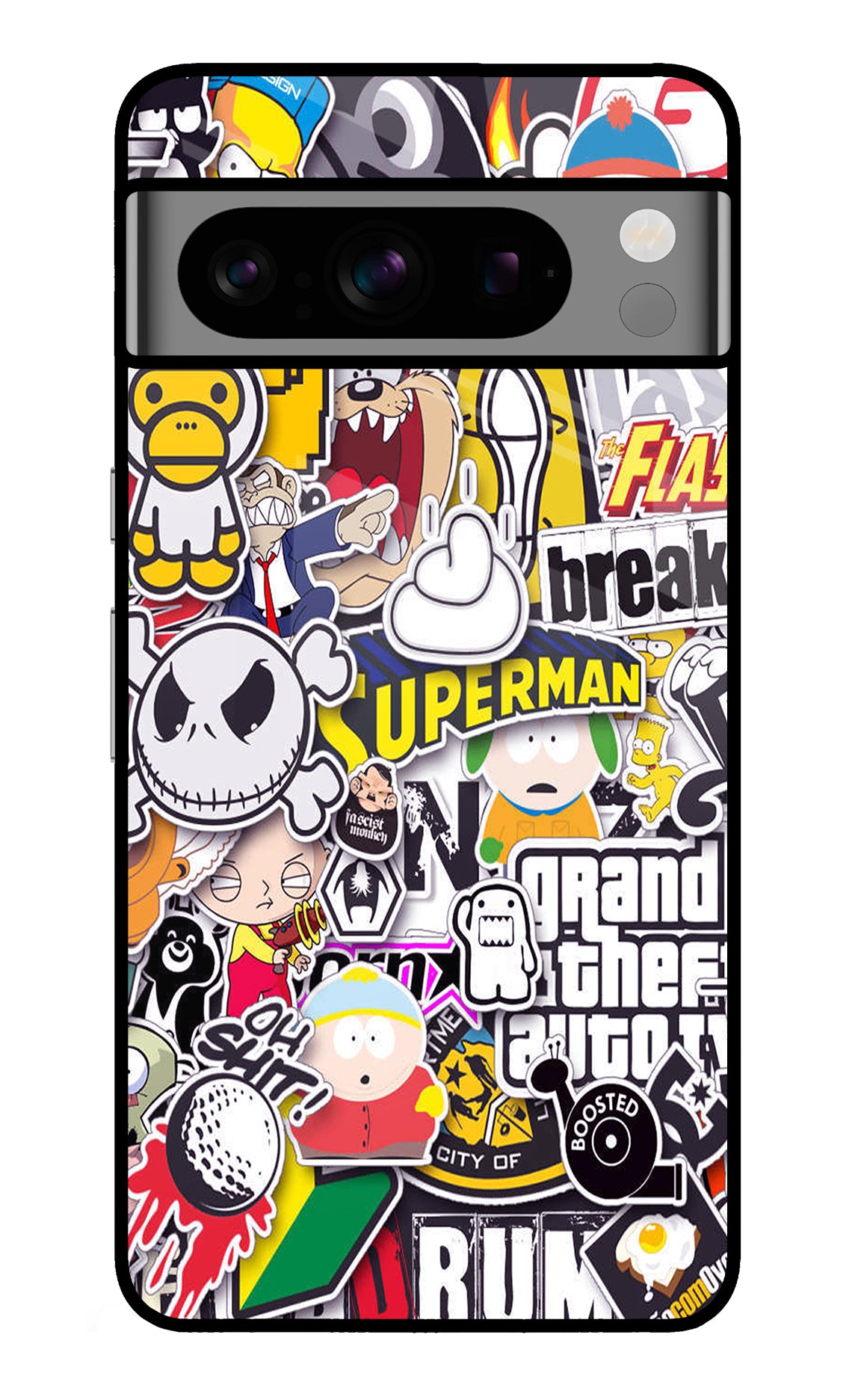 Sticker Bomb Google Pixel 8 Pro Glass Case