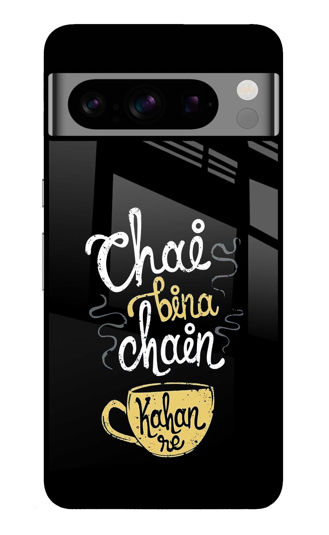 Chai Bina Chain Kaha Re Google Pixel 8 Pro Glass Case Back Cover by Casekaro
