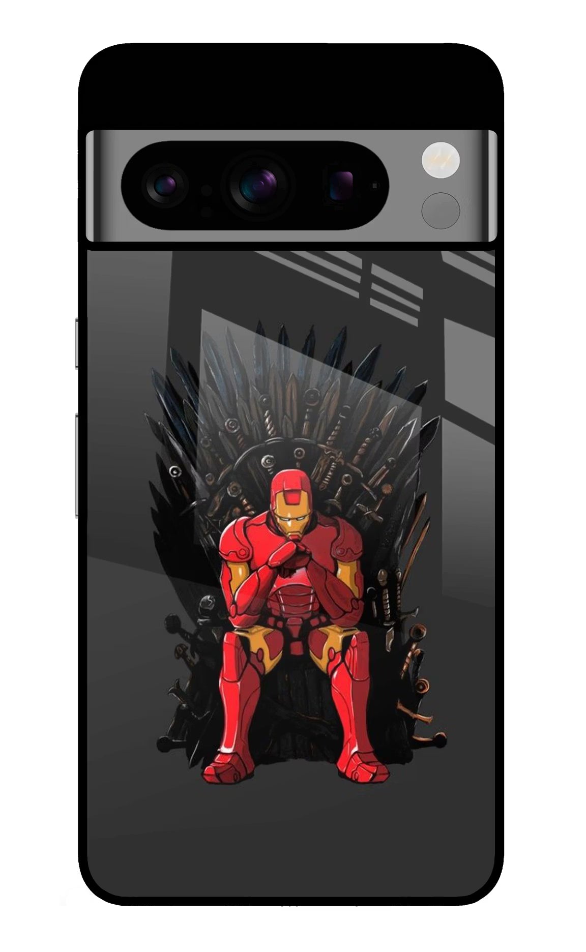 Ironman Throne Google Pixel 8 Pro Glass Case Back Cover by Casekaro