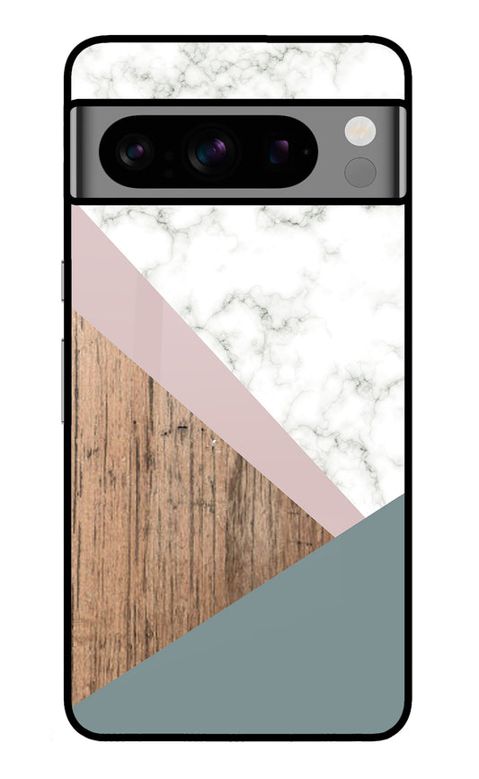 Marble wood Abstract Google Pixel 8 Pro Glass Case