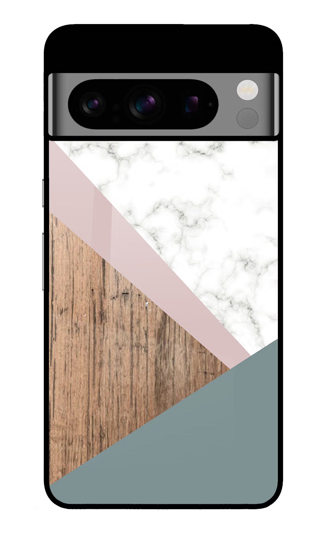 Marble wood Abstract Google Pixel 8 Pro Glass Case Back Cover by Casekaro