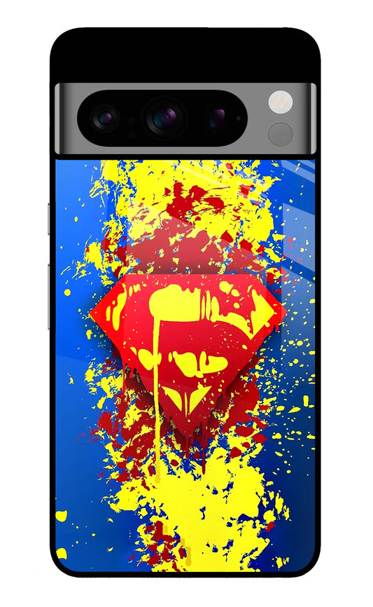 Superman logo Google Pixel 8 Pro Glass Case