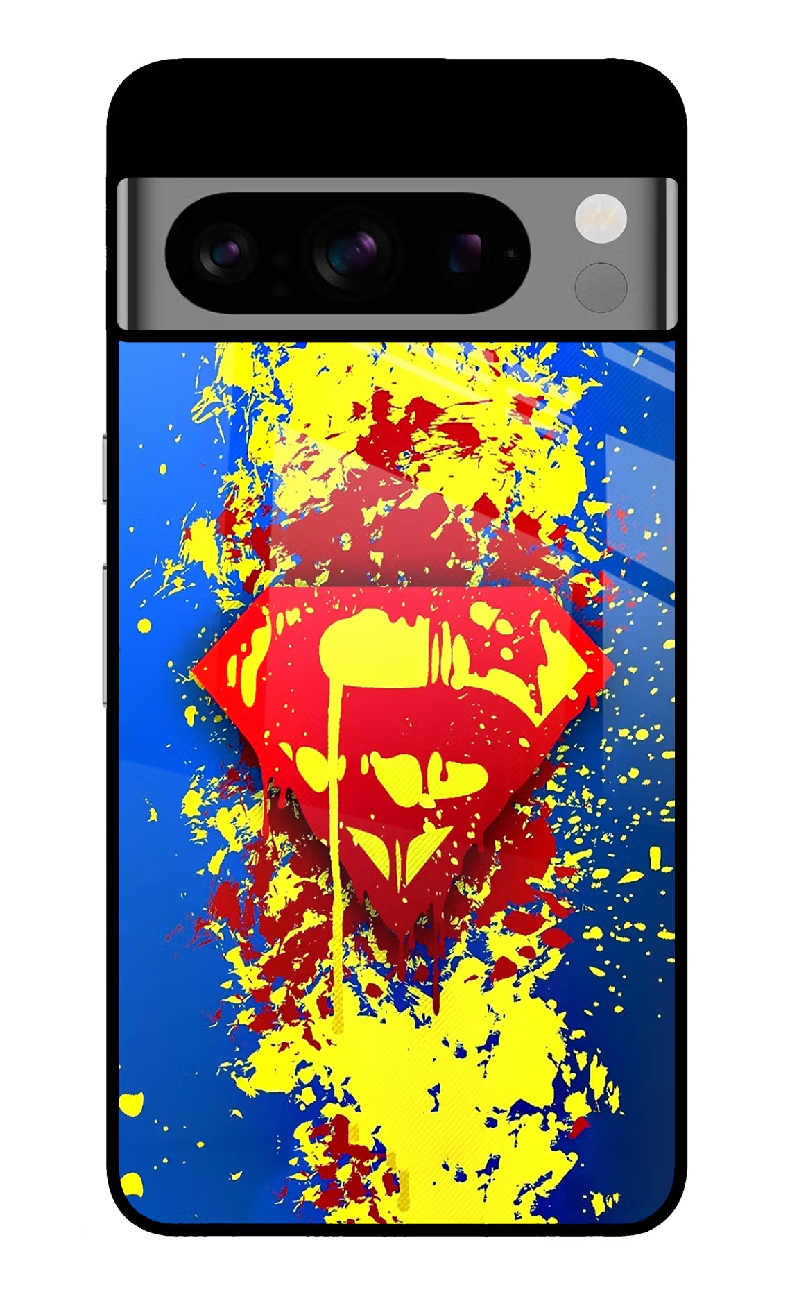 Superman logo Google Pixel 8 Pro Glass Case Back Cover by Casekaro