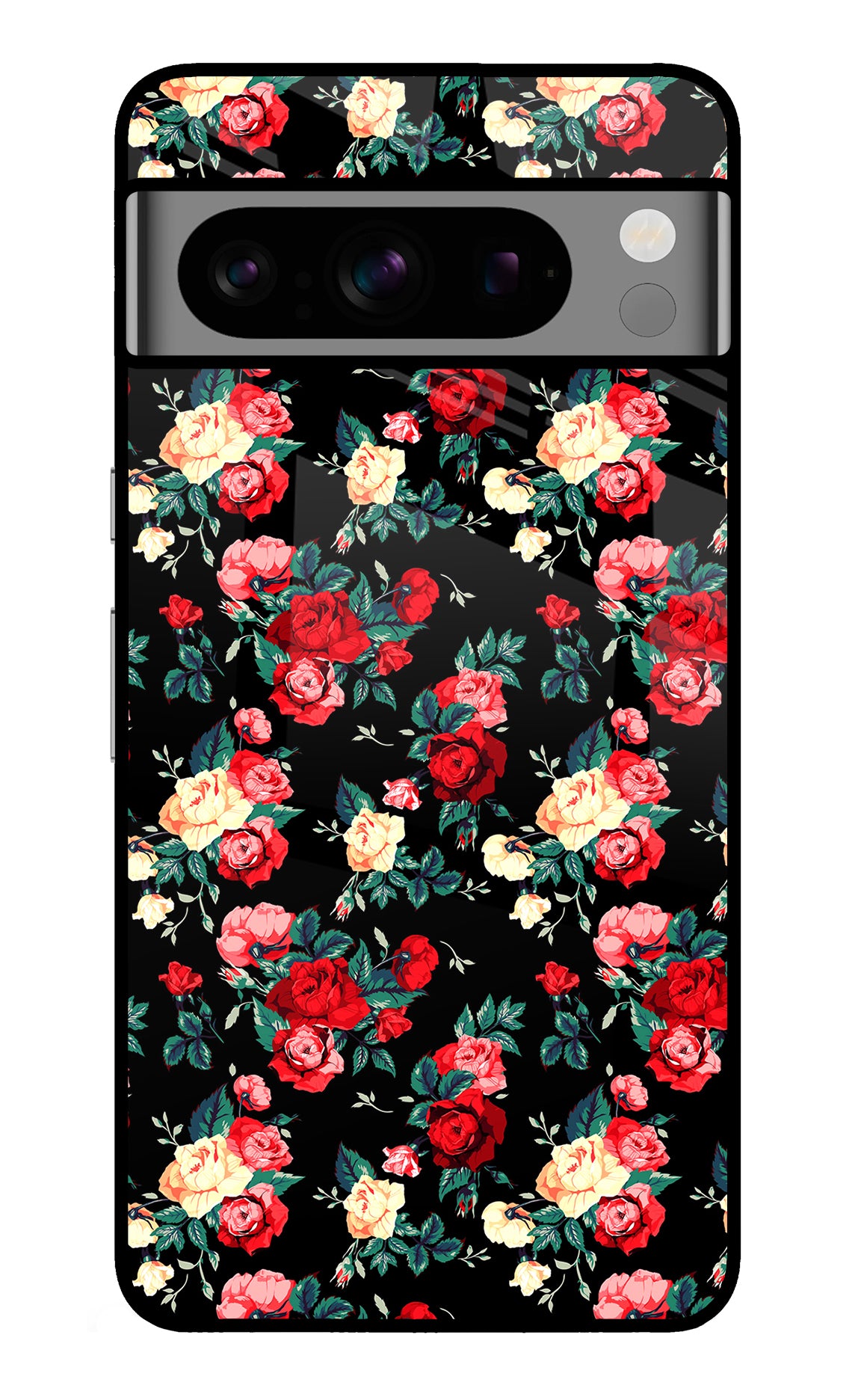 Rose Pattern Google Pixel 8 Pro Glass Case