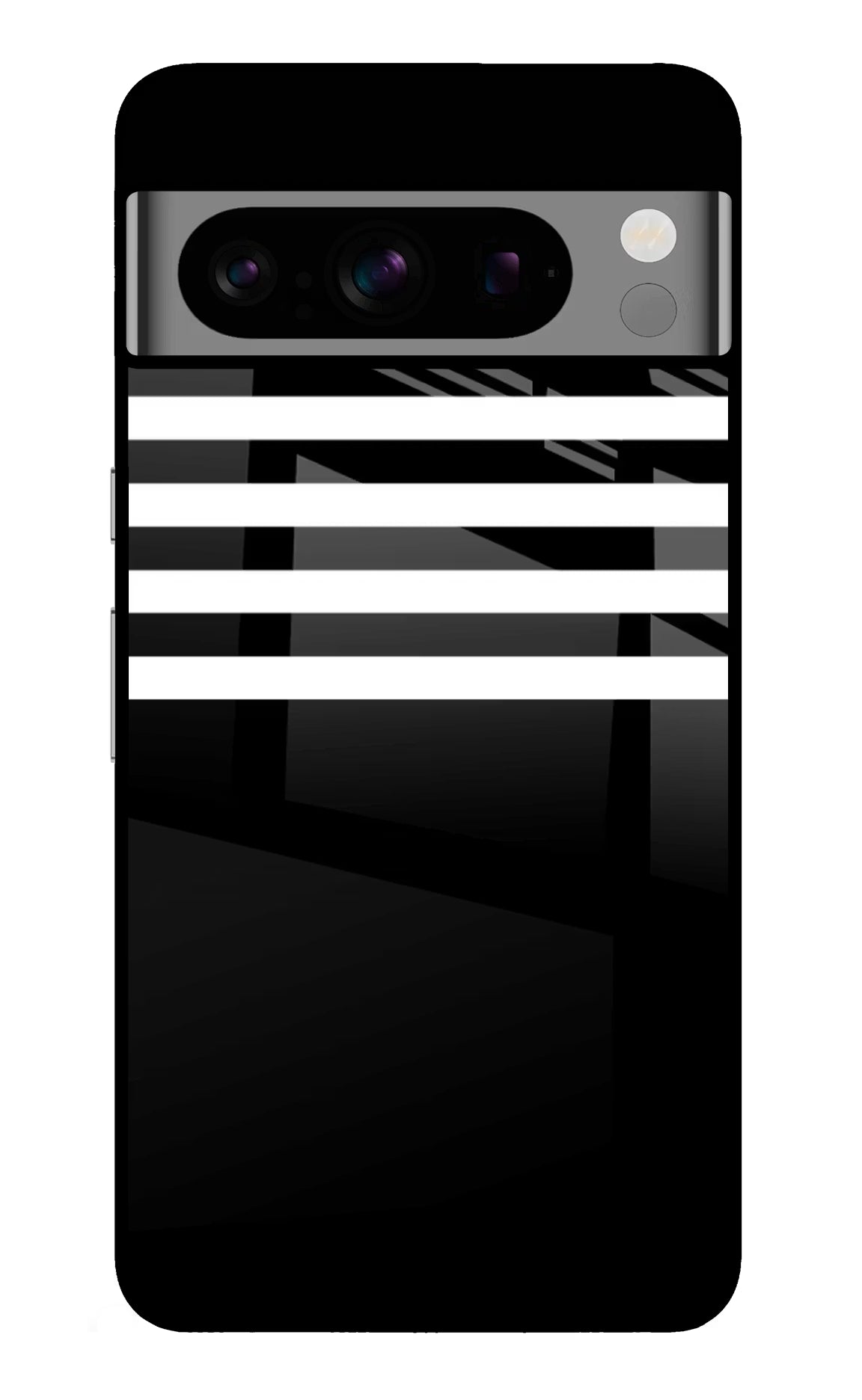 Black and White Print Google Pixel 8 Pro Glass Case