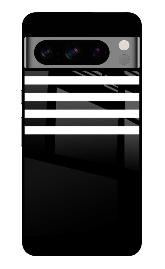 Black and White Print Google Pixel 8 Pro Glass Case