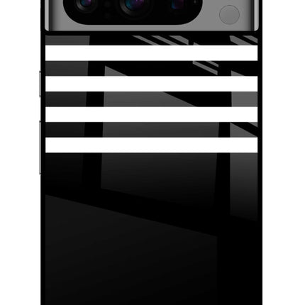 Black and White Print Google Pixel 8 Pro Glass Case Back Cover by Casekaro
