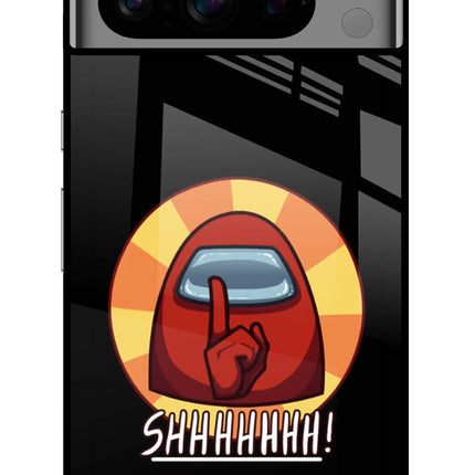 Among Us Shhh! Google Pixel 8 Pro Glass Case Back Cover by Casekaro