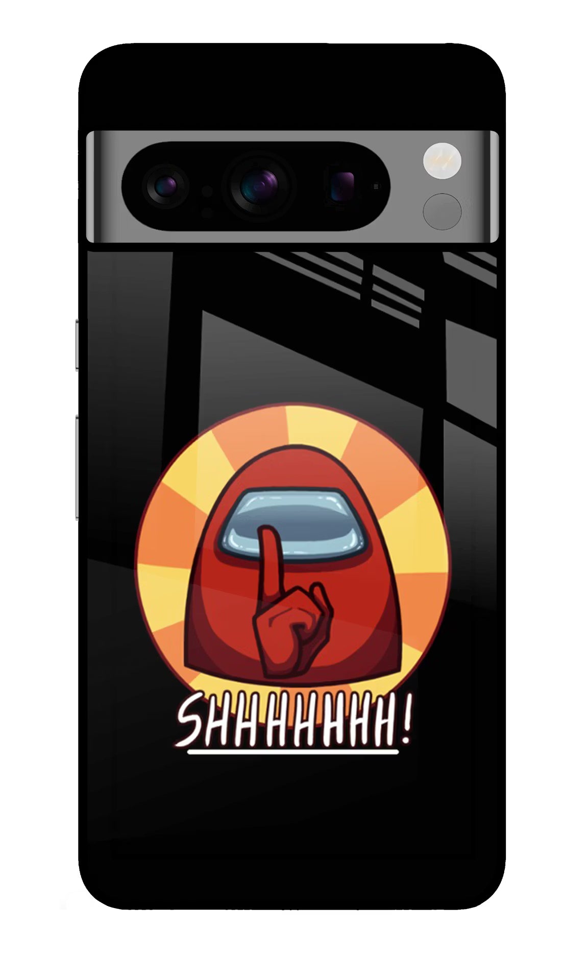 Among Us Shhh! Google Pixel 8 Pro Glass Case Back Cover by Casekaro