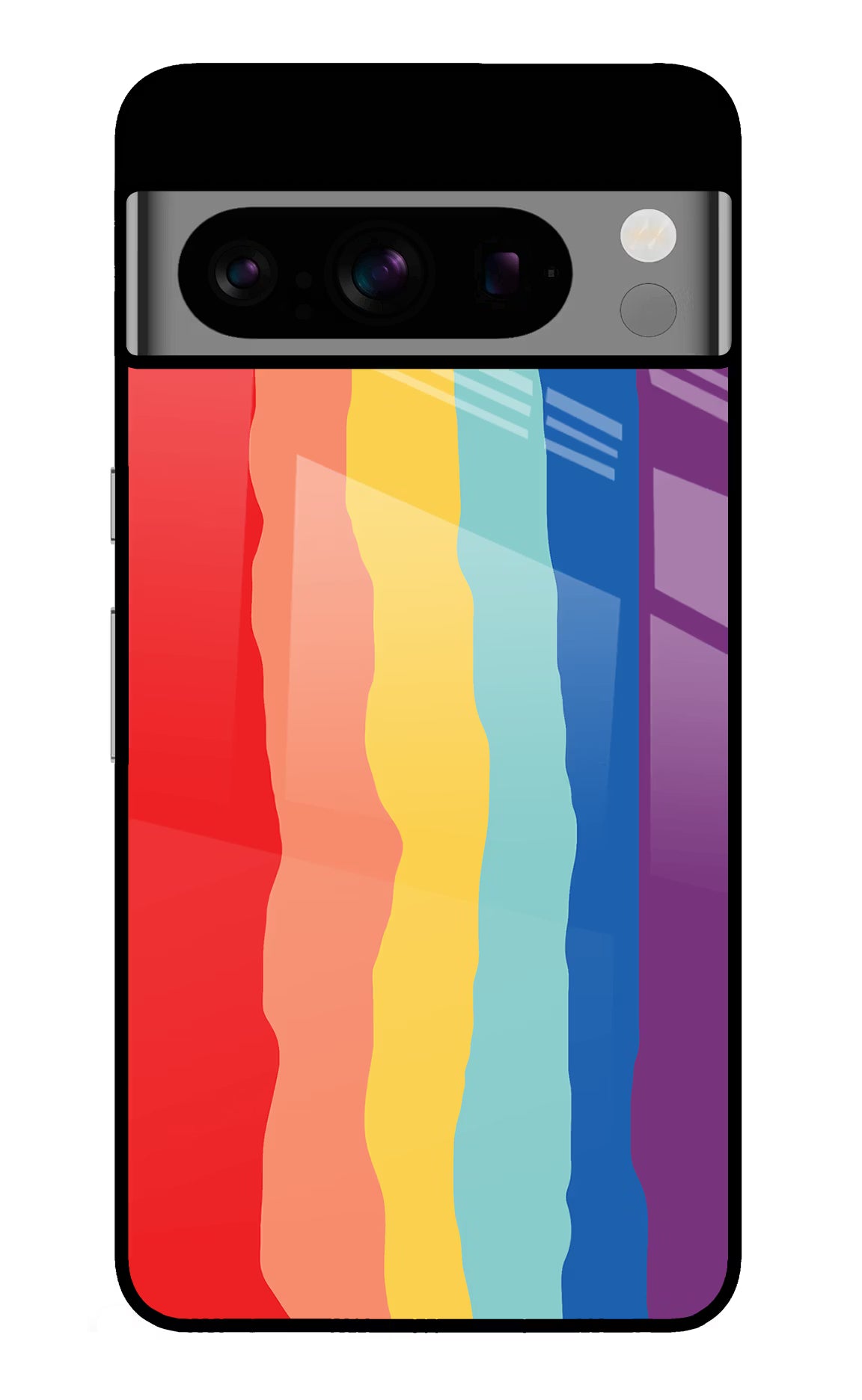 Rainbow Google Pixel 8 Pro Glass Case Back Cover by Casekaro