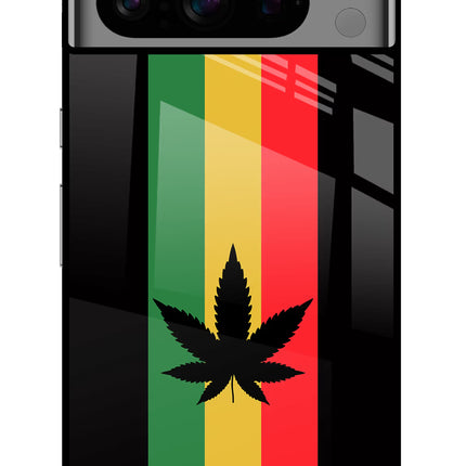Weed Flag Google Pixel 8 Pro Glass Case Back Cover by Casekaro