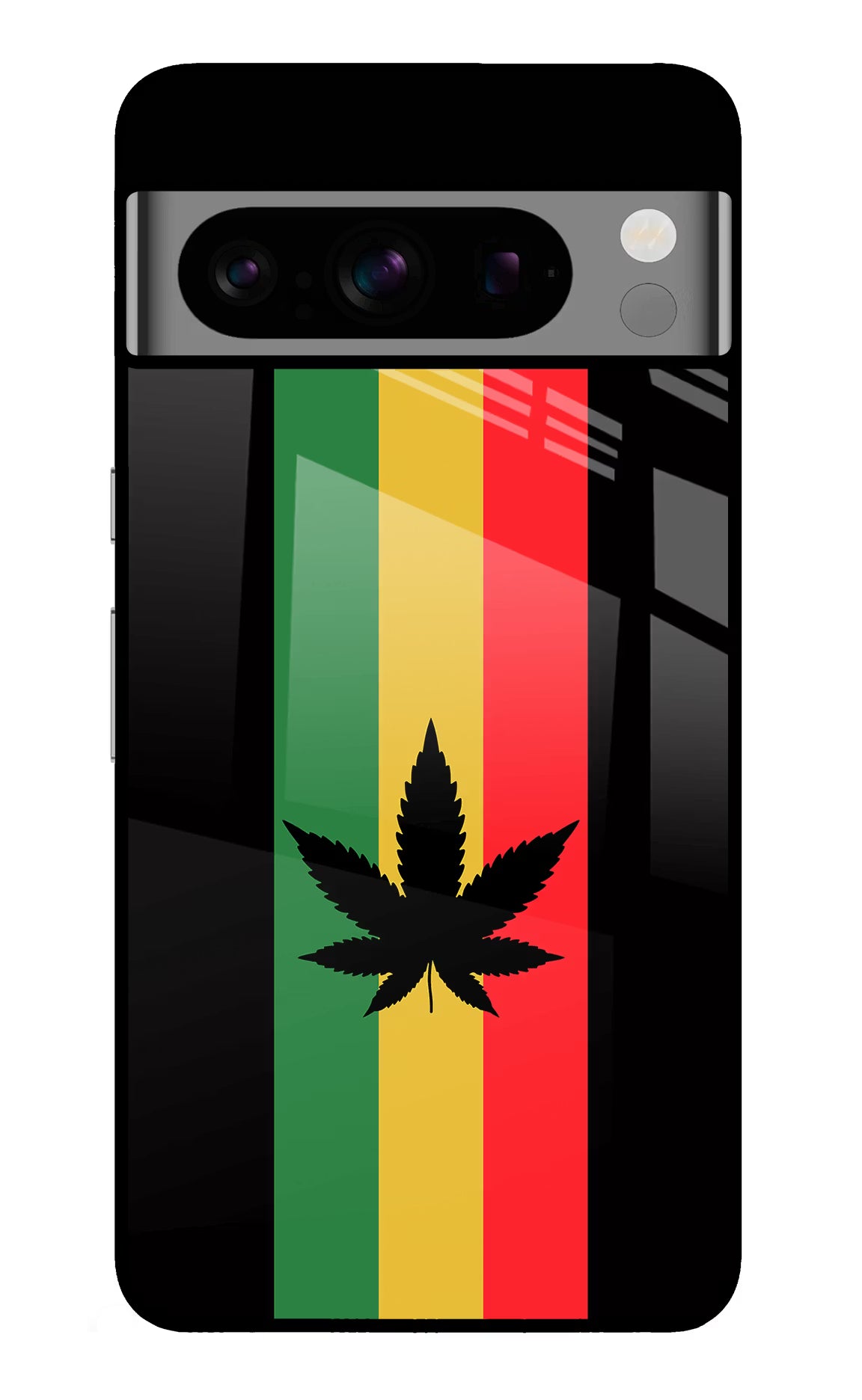 Weed Flag Google Pixel 8 Pro Glass Case Back Cover by Casekaro