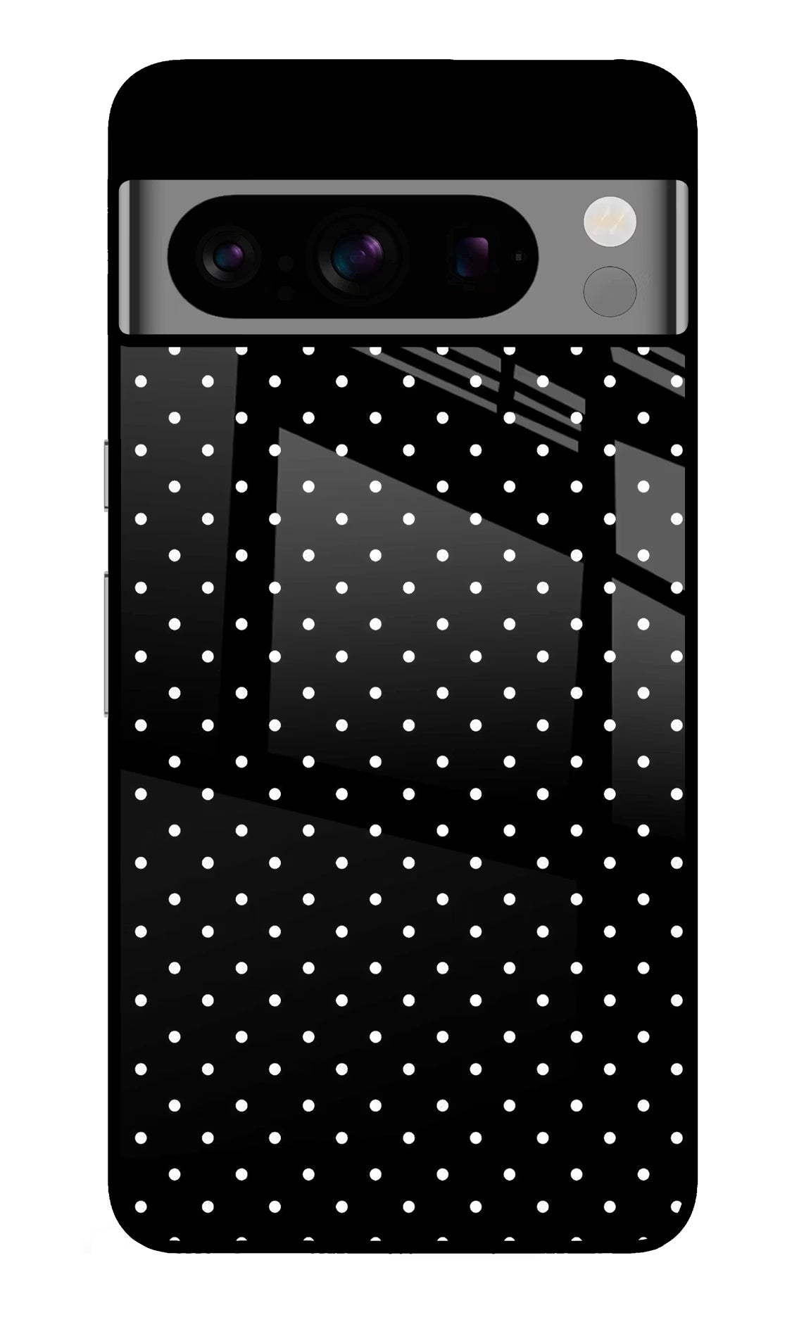 White Dots Google Pixel 8 Pro Glass Case Back Cover by Casekaro