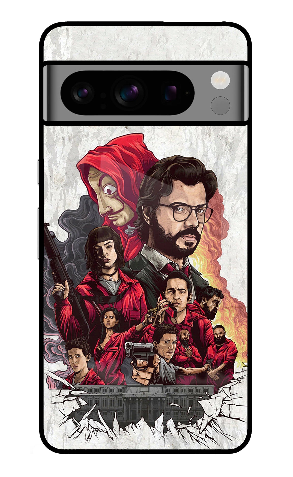 Money Heist Artwork Google Pixel 8 Pro Glass Case