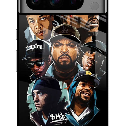 Rappers Google Pixel 8 Pro Glass Case Back Cover by Casekaro