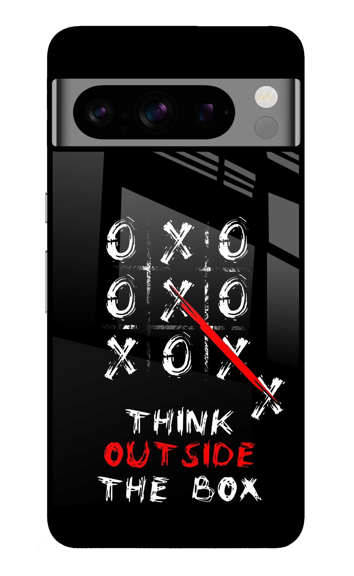 Think out of the BOX Google Pixel 8 Pro Glass Case Back Cover by Casekaro
