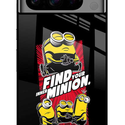 Find your inner Minion Google Pixel 8 Pro Glass Case Back Cover by Casekaro