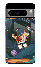 Cartoon Astronaut Google Pixel 8 Pro Glass Case