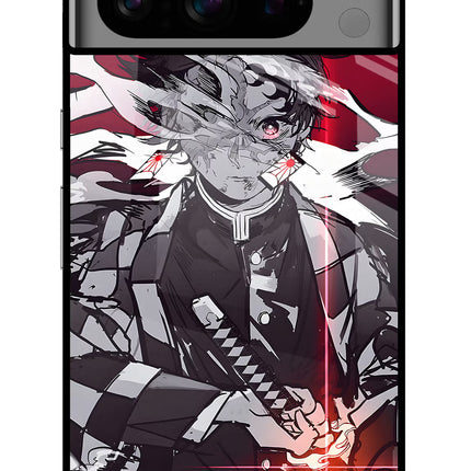 Demon Slayer Google Pixel 8 Pro Glass Case Back Cover by Casekaro