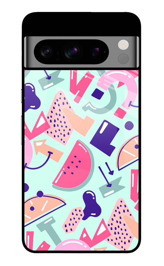 Doodle Pattern Google Pixel 8 Pro Glass Case