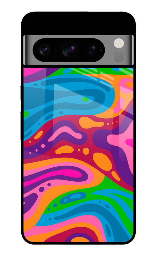 Trippy Pattern Google Pixel 8 Pro Glass Case