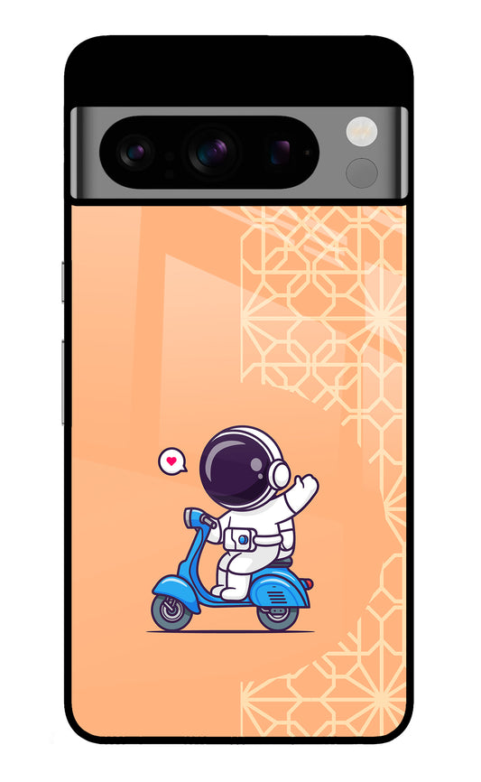 Cute Astronaut Riding Google Pixel 8 Pro Glass Case