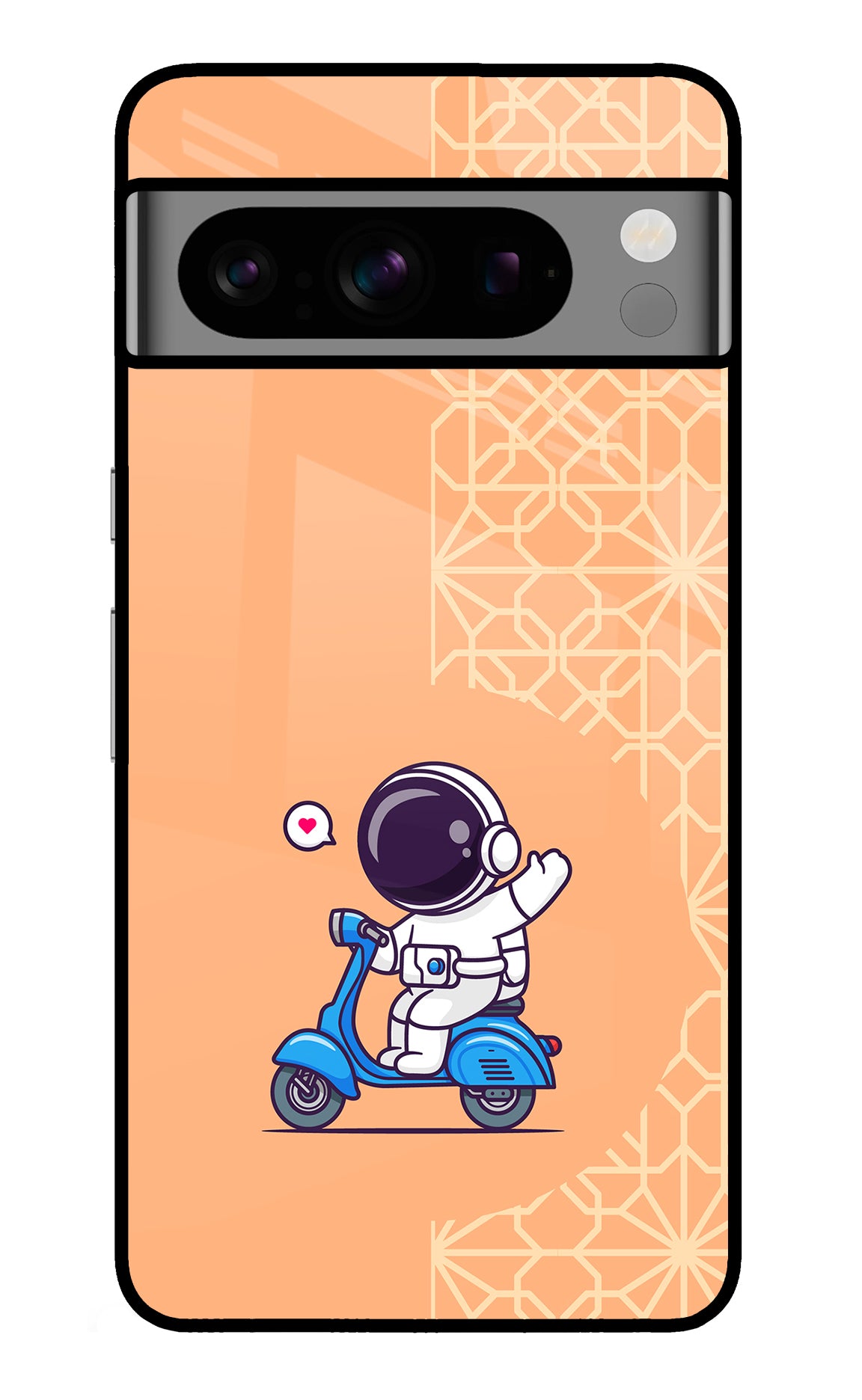 Cute Astronaut Riding Google Pixel 8 Pro Glass Case