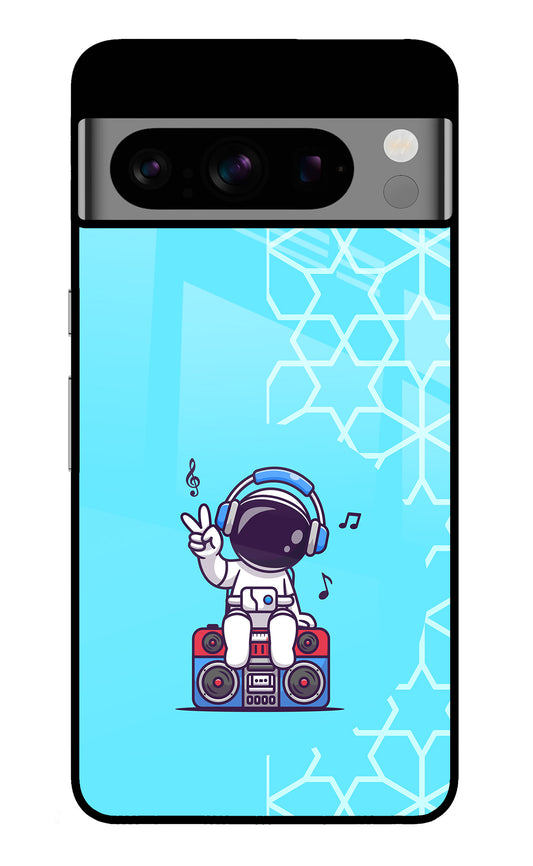 Cute Astronaut Chilling Google Pixel 8 Pro Glass Case