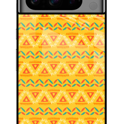 Tribal Pattern Google Pixel 8 Pro Glass Case Back Cover by Casekaro