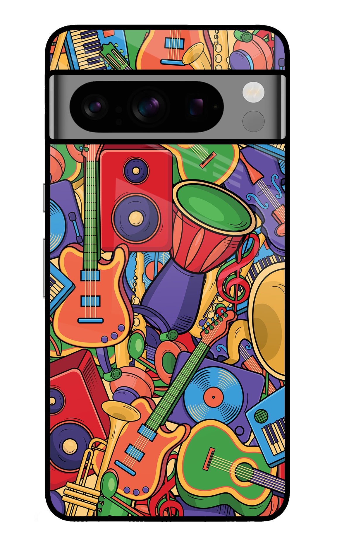 Music Instrument Doodle Google Pixel 8 Pro Back Cover