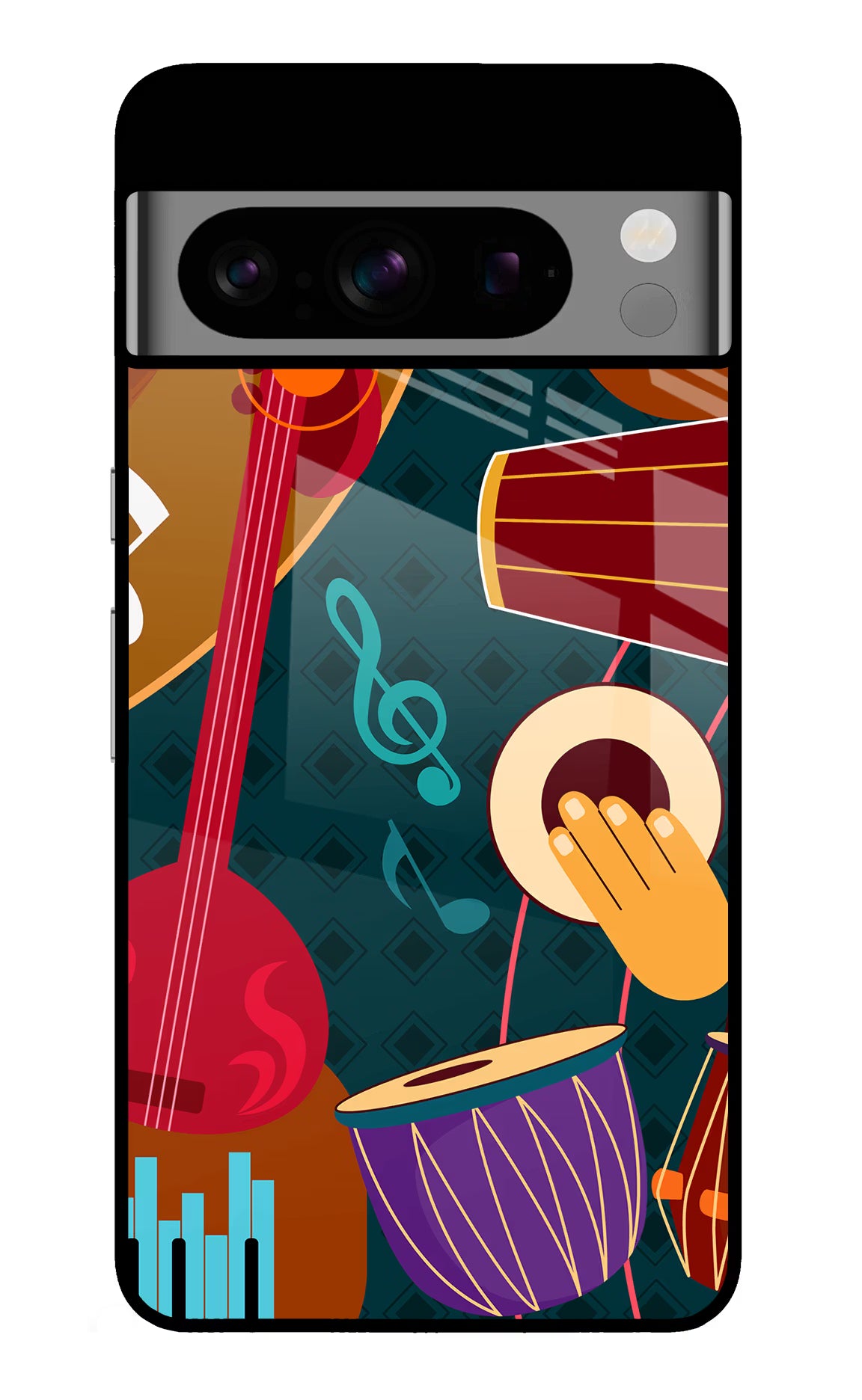 Music Instrument Google Pixel 8 Pro Glass Case Back Cover by Casekaro