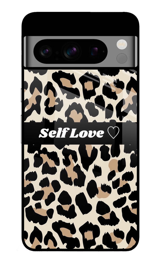 Leopard Print Self Love Google Pixel 8 Pro Glass Case