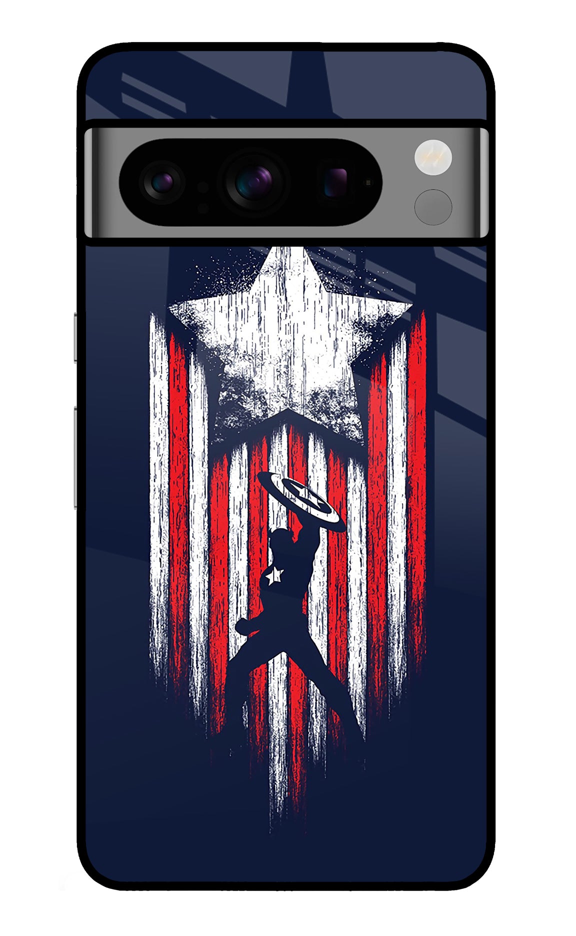 Captain America Marvel Art Google Pixel 8 Pro Glass Case