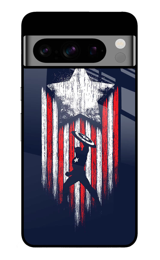 Captain America Marvel Art Google Pixel 8 Pro Glass Case