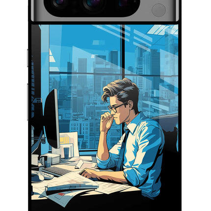 Focused Hustler (AI Generated) Google Pixel 8 Pro Glass Case