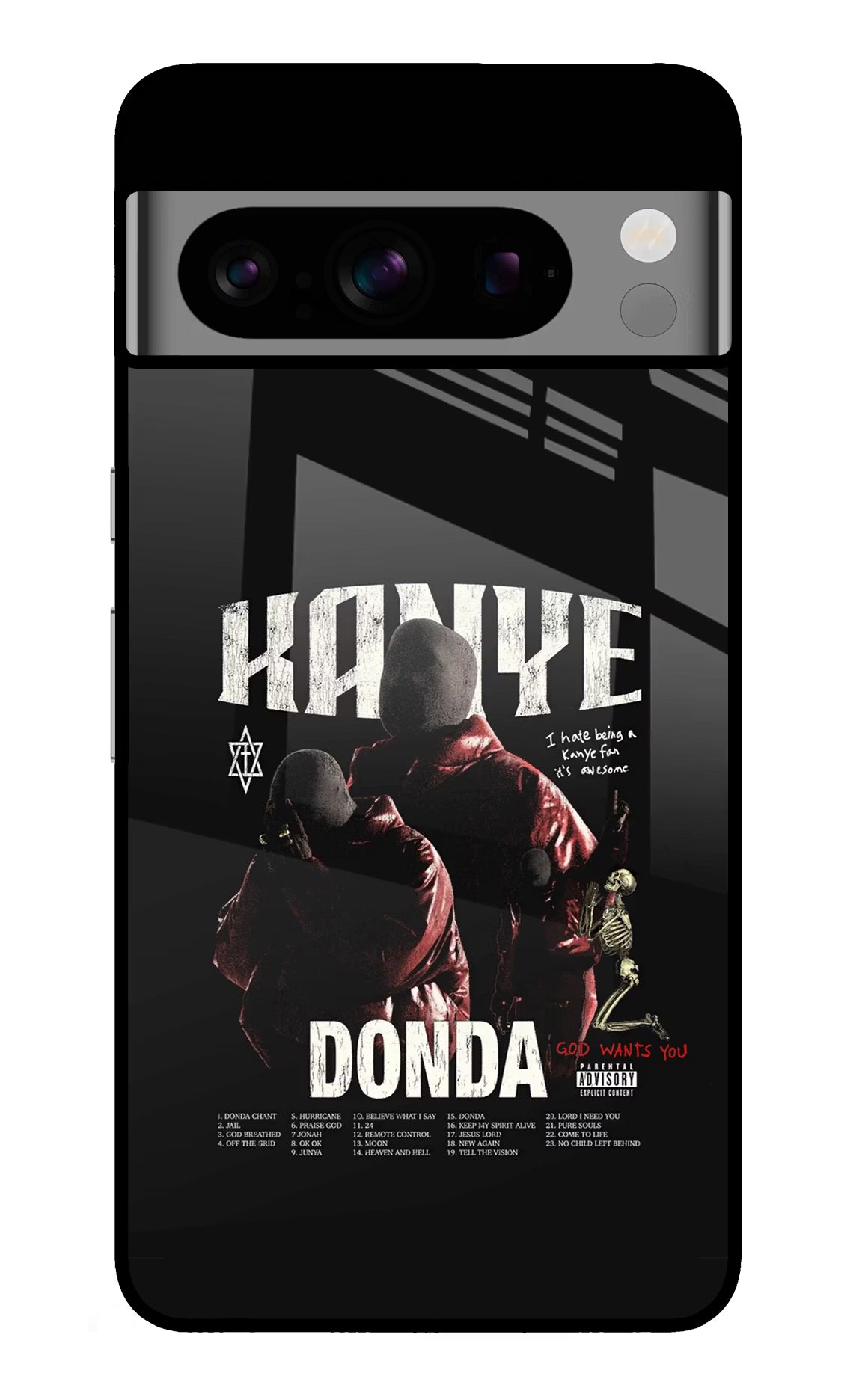 Donda Kanye West Google Pixel 8 Pro Glass Case Back Cover by Casekaro