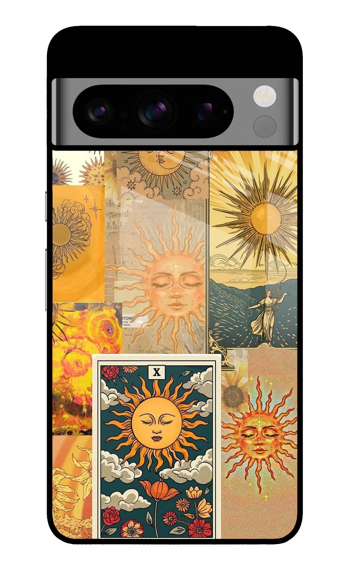 Sun Google Pixel 8 Pro Glass Case Back Cover by Casekaro