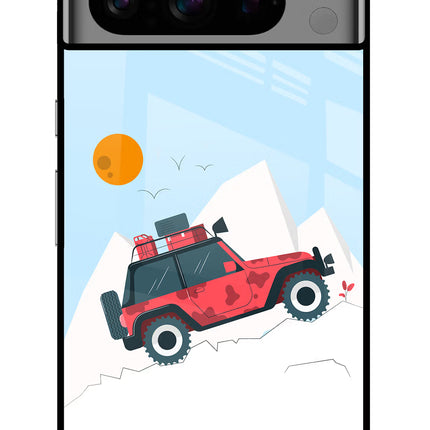 Mountain Trail Beast Google Pixel 8 Pro Glass Case Back Cover by Casekaro