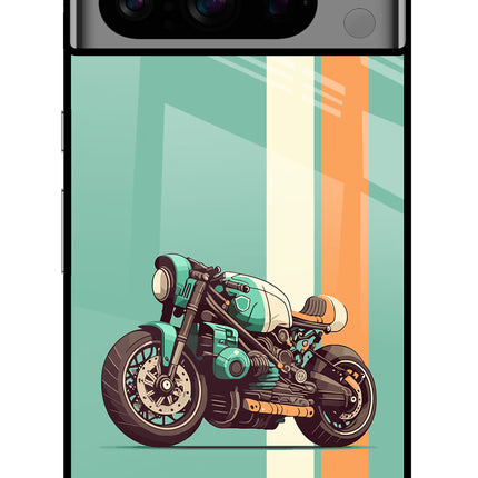 Striped Moto Drift Google Pixel 8 Pro Glass Case