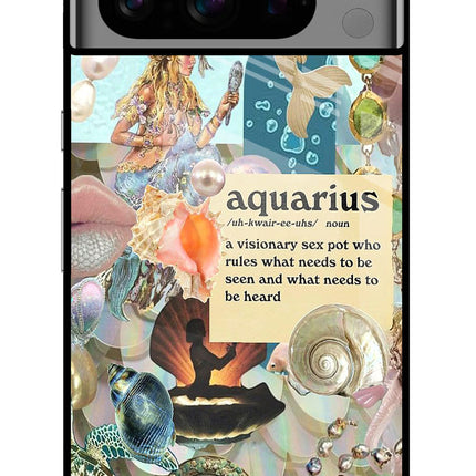 Aquarius Zodiac Google Pixel 8 Pro Glass Case