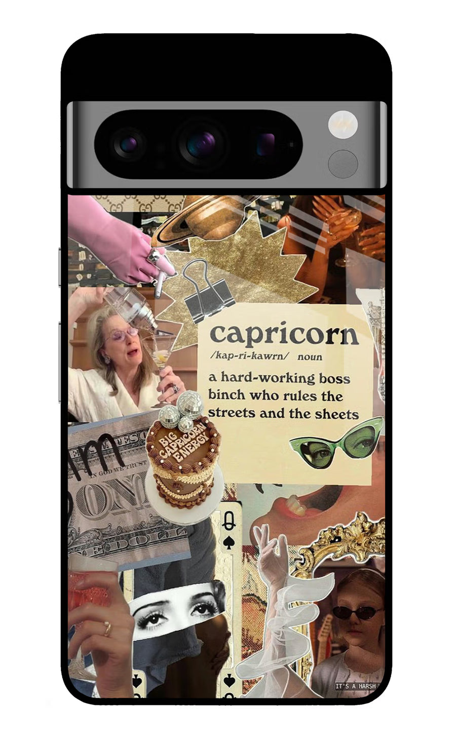 Capricorn Zodiac Google Pixel 8 Pro Back Cover, Glass case