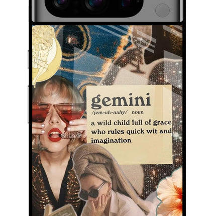 Gemini Zodiac Google Pixel 8 Pro Glass Case