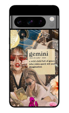 Gemini Zodiac Google Pixel 8 Pro Glass Case