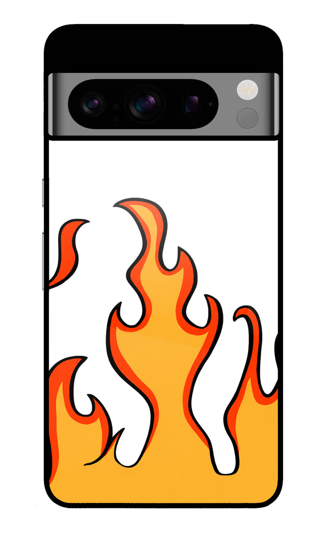 Fired Up – White Google Pixel 8 Pro Glass Case